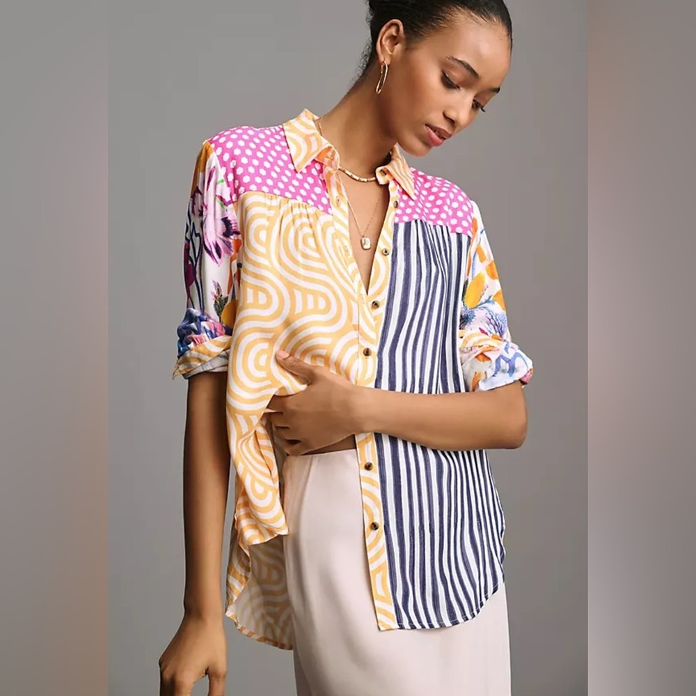 Anthropologie Multicolor Button Down Shirt